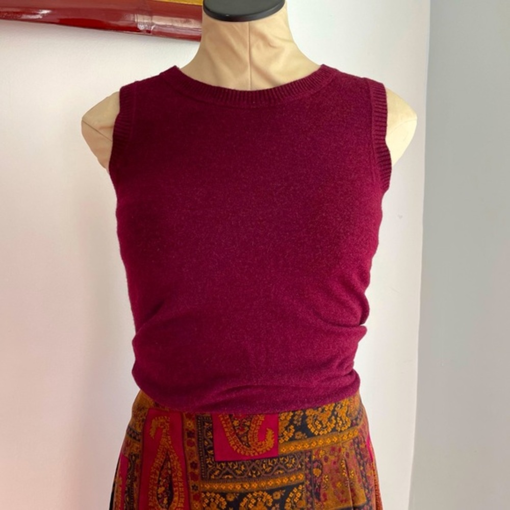 Maroon Silk Mix Blend Top